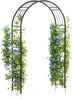 Metal Garden Arch Trellis with Ground Stake Wedding Archway for Climbing Plant