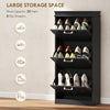 Slim Shoe Storage Cabinet with 3 Flip Drawers for Entryway, Black