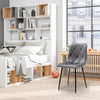 4/6X Dining Chairs Set Velvet Padded Seat Metal Legs Home Kitchen Office