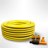 HoseFlo Premium Yellow Reinforced Garden Hose Pipe Range of Sizes 15 - 100 Metre