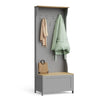 Grey Coat Stand with Shoe Storage, Hallway Unit & Storage Bench,