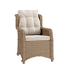 6 Seater Beige Round Rattan Garden Dining Set with Lazy Susan Built-in Ic FTR260