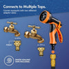 VonHaus Expandable Garden Hose 100FT, 10-Pattern Spray Nozzle & 2 Brass Fittings