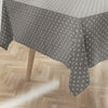 Carousel Pebble Polka Dot Cotton PVC WIPE CLEAN Tablecloth Oilcloth by SMD Iliv