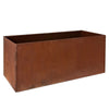 Corten Steel Rectangle Cube Planter Garden Plants Pot In & Outdoor Trough Tub UK