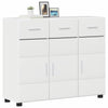 Sideboard with Door FLORIN High Gloss White 88.5 x 30.5 x 73 cm