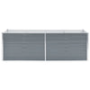 Garden Planter Galvanised Steel 240x80x77cm Grey M8H5