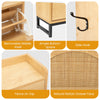 Rattan Shoe Storage Cabinet & 2 Flip Drawers Wooden Shoe Organiser for Hallway