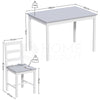 Solid Wooden Dining Table and 2 4 Chairs Set Home Kitchen Furniture