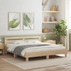 Bed Frame with LED Sonoma 193 x 203 cm Engineered Wood