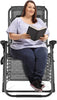 Super Width 63CM 200KG Zero Gravity Chair Folding Lounge Beach Outdoor Square