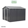 Garden Shed Metal Storage Grey Garden Universe 8ft x 8ft Inc Base Frame GS8-8AN