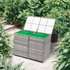 Double Wheelie Bin Store Poly Rattan Garden Outdoor Garbage Storage Shed Dustbin