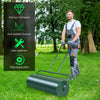 63L Steel Garden Lawn Roller Water Sand Filled Outdoor Grass Roller w/Drain Plug