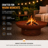 Large Metal Garden Fire Pit Outdoor Patio Camping Rusted Bowl Log Burner 70cm