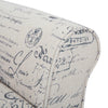 Vintage Printed Upholstered Storage Ottoman Bench Bed End Window Seat w/ Armrest