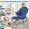 Comfy Lazy Chair with Footstool Relax Lounge Chair Accent Armchair Sofa Chair