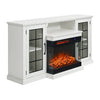 Electric Fireplace With TV Stand Unit Cabinet Fire Logs Heater Flame Living Room