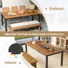 COSTWAY 8-Person Outdoor Dining Table 200 x 90cm Acacia Wood Patio Table