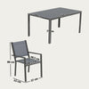7 Piece Garden Dining Set, Outdoor Furniture w/ 6 Stackable Chairs