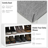 Shoe Bench Shoe Storage Rack Cabinet Organiser with Cushion Padded Seat Gckeysor