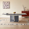 Belmonte High Gloss Extending Dining Table Large In Grey