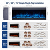 NEW BORDERLESS GLASS 50 60 71 80 Inch UHD MEDIA WALL Panoramic Electric Fire2025