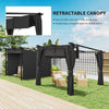 3 x 3(m) Metal Pergola with Retractable Roof and Sidewalls, UPF30+ Refurbished