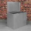 Large Feed Bins Storage 64L Galvanised Metal Waterproof Outdoor 3 Compartments