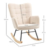 Nursing Rocking Nursery Glider Rocker Armchair for Living Room, Beige