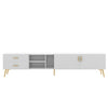 TV Stand Cabinet TV Entertainment Unit With 2 Drawers 2 Doors for Living Room
