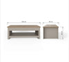 - Grey and Oak Lift Up Coffee Table with shelf Lancaster Range