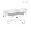 TV Unit 200cm Sideboard Cabinet | Cupboard TV Stand | White High Gloss Doors