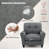 Tufted Upholstered Living Room Chair Reading Armchair w/ Removable Back Cushion