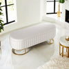 Teddy Velvet Upholstered Bench Bed End Window Seat Ottoman Storage Stool Bedroom