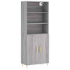 Highboard Grey Sonoma 69.5x34x180 Engineered Wood U0G2