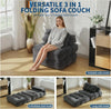 Folding Futon Sofa Bed Convertible Sleeper Chair with Pillow Foldable Mattress🔥