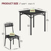3-Piece Dining Table Set for 2 Compact Kitchen Table & Chairs Space Saving Squar