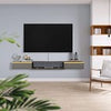 Floating TV Unit Wall Mounted TV Cabinet Floating Shelves with 3