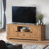 Country TV Unit Widescreen 2 Door 1 Drawer Media Solid Wood Pine Wooden Stand