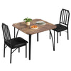 Dining Table Set for 2 with Cushioned Chairs,Brown Compact Kitchen Table Set