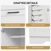 110cm Wooden Dresser with Storage Closet, Bathroom Cabinet for Bedroom