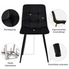 Dining Table and Chairs Set of 4 Modern Dining Table Set Kitchen Furniture Black