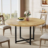 Round Dining Table for 4,120cm Industrial Kitchen Dinner Table with Metal Frame
