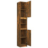 ShCuShan Bathroom Cabinet Smoked Oak 32x34x188.5 Engineered W3L5