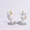 Space Themed Astronaut Home Decor Weighted Bookends Set / Stationary Pen Holders