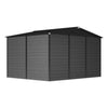 10x6FT Garden Shed Metal Apex Roof Outdoor Storage XL House With Free Foundation