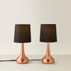 2 x Touch Table Lamps 34cm Dimmer Bedside Lights Living Room Reading Small Lamp