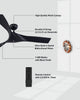 VONLUCE 52" Modern Ceiling Fan w Light & Remote 6 Speeds Reversible Motor 132cm