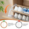 Bonnlo Rattan & Drawer Shoe Cabinet, 2 Bins + 1 Drawer, Adjustable